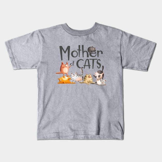 Mother of Cats Kids T-Shirt by KOTOdesign